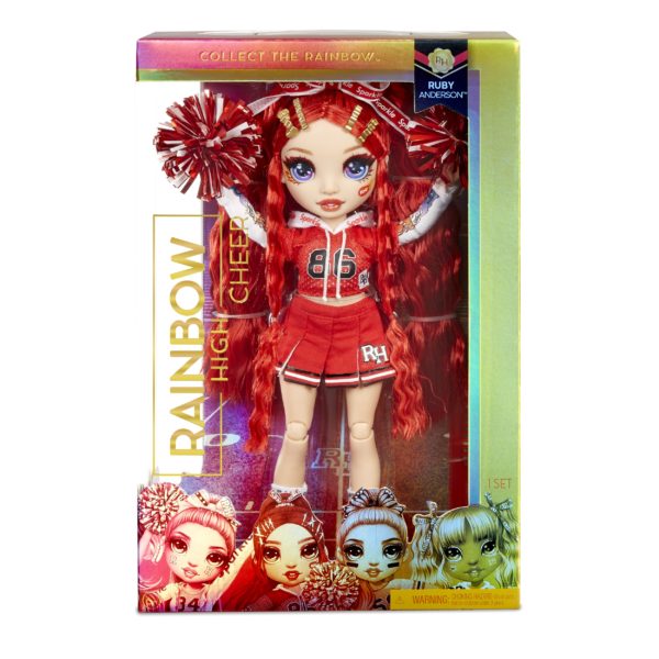 Rainbow High Cheer Ruby Anderson – Red Fashion Doll with Pom Poms,  Cheerleader Doll, Toys for Kids 6-12 Years Old - Dark Helmet Collectibles