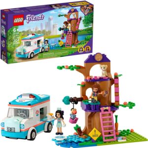 LEGO Friends Vet Clinic Ambulance 41445 Building Kit; Collectible Toy with Ambulance, Rabbit and Kitten Toys, Children’s Vet Kit and Olivia and Emma Mini-Dolls (304 Pieces) - Dark Helmet Collectibles