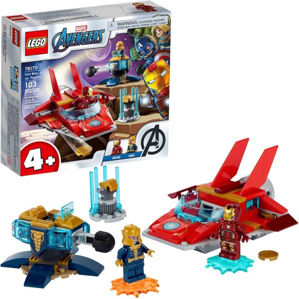 LEGO Marvel Avengers Iron Man vs. Thanos 76170 Cool, Collectible Superhero Building Toy for Kids Featuring Marvel Avengers Iron Man and Thanos Minifigures (103 Pieces)- Shope online at Dark Helmet Collectibles