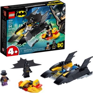 LEGO DC Batboat The Penguin Pursuit, 76158 Top Batman Building with Super Hero Minifigures, 2 Boats, a Batarang and an Umbrella (54 Pieces) - Dark Helmet Collectibles