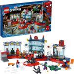 LEGO Marvel Spider-Man Attack on The Spider Lair 76175 Cool Building Toy, Featuring The Spider-Man Headquarters; Includes Spider-Man, Green Goblin and Venom Minifigures (466 Pieces) - Dark Helmet Collectibles