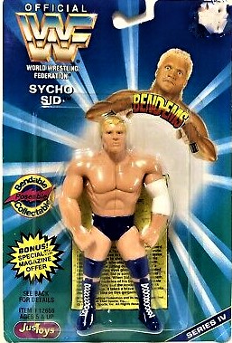 Vintage WWE WWF SYCHO SID Bend-EMS Wrestling Action Figure - Dark Helmet Collectibles USA