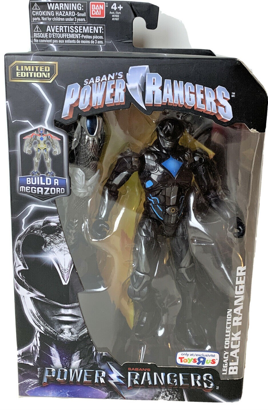 Power Rangers Movie Legacy Build A Megazord Black Ranger Action Figure ...