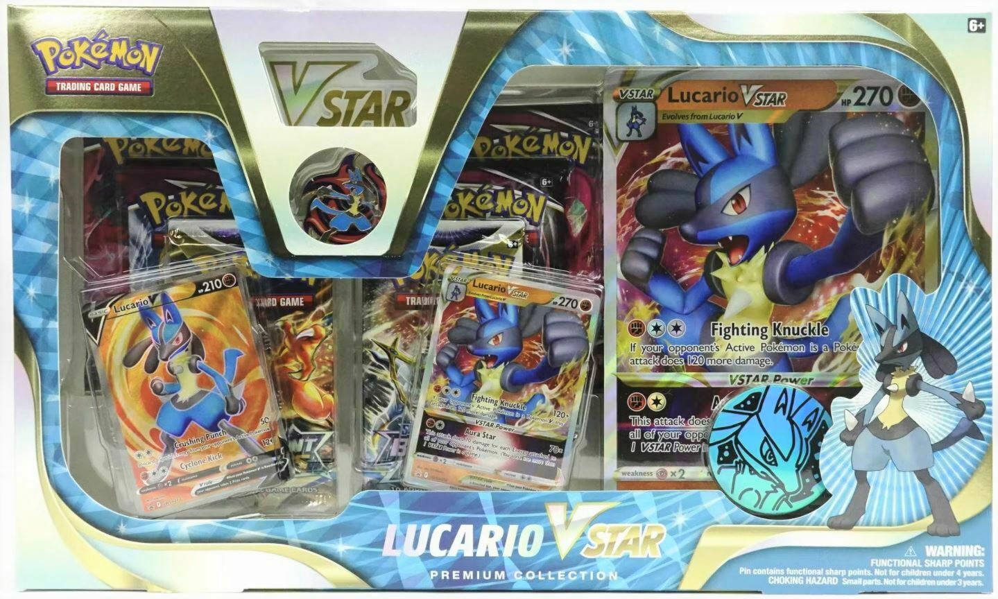 Pokemon Tcg Lucario Vstar Premium Collection Box Brilliant Stars Dark Helmet Collectibles